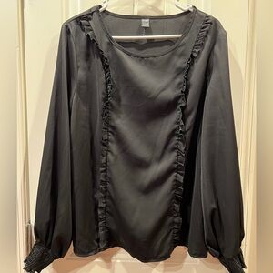 SHEIN Black Top Blouse Sz XL